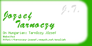 jozsef tarnoczy business card