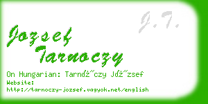 jozsef tarnoczy business card